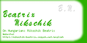 beatrix mikschik business card